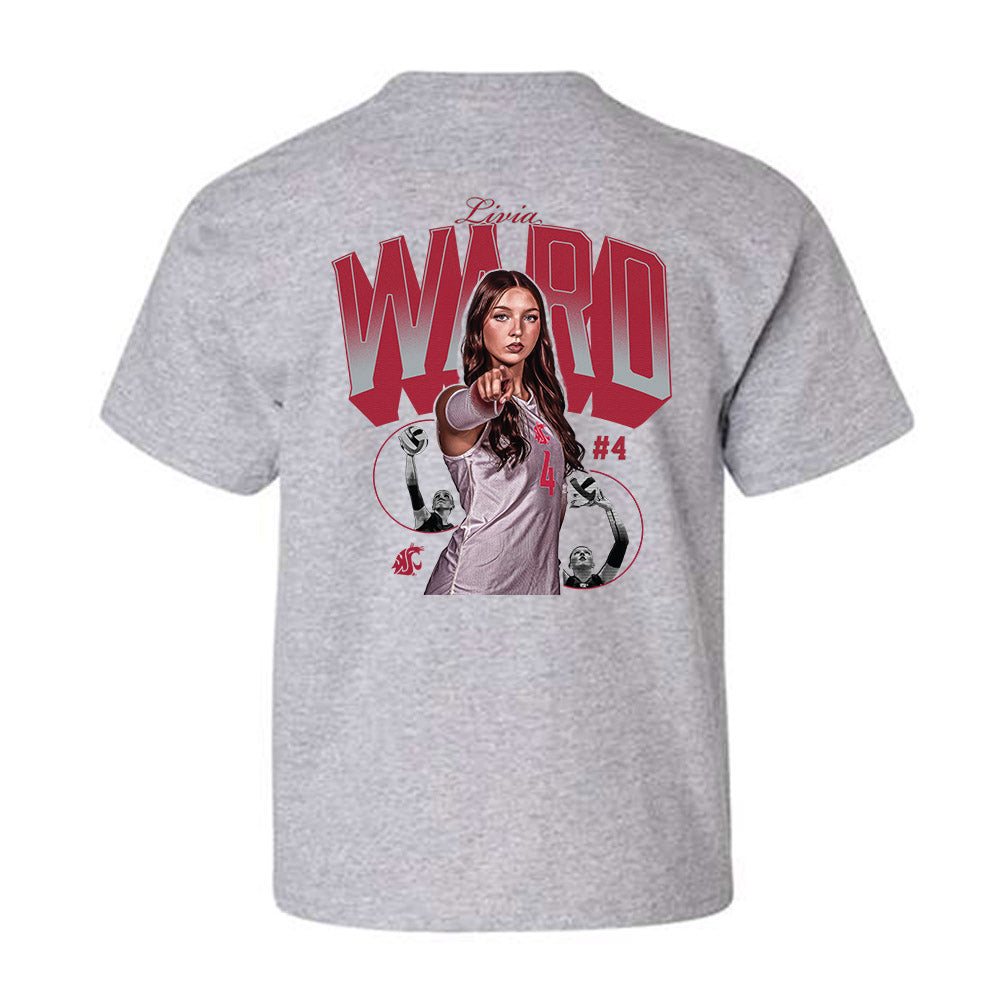WSU - NCAA Women's Volleyball : Livia Ward - Collage Youth T-Shirt-1