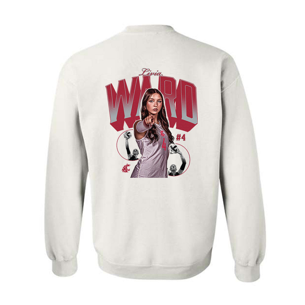 WSU - NCAA Women's Volleyball : Livia Ward - Collage Crewneck Sweatshirt-1