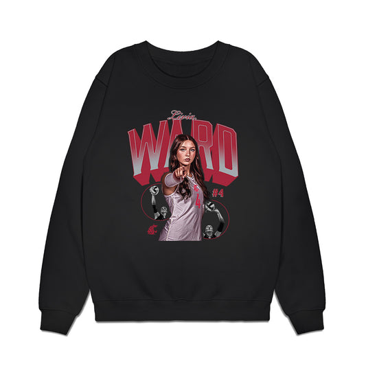 WSU - NCAA Women's Volleyball : Livia Ward - Collage Premium Crewneck Sweatshirt-0