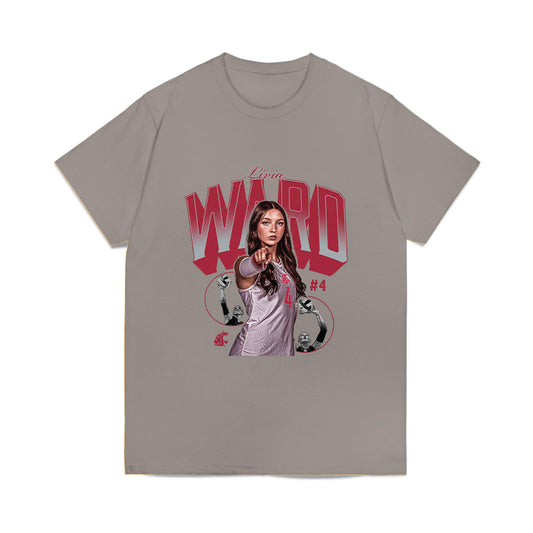WSU - NCAA Women's Volleyball : Livia Ward - Collage Comfort Colors T-Shirt-0