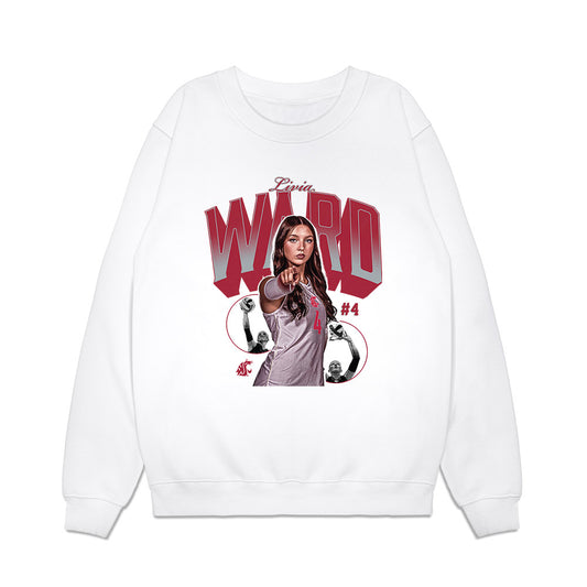 WSU - NCAA Women's Volleyball : Livia Ward - Collage Premium Crewneck Sweatshirt-0