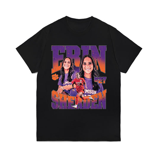 Clemson - NCAA Women's Soccer : Erin Sherden - Collage Comfort Colors T-Shirt-0