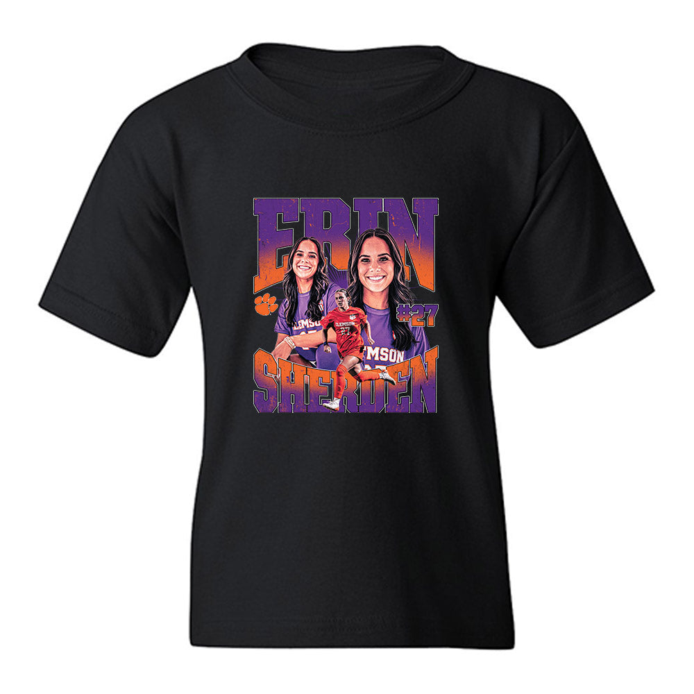 Clemson - NCAA Women's Soccer : Erin Sherden - Collage Youth T-Shirt-0