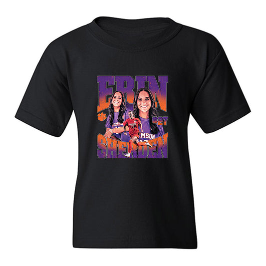 Clemson - NCAA Women's Soccer : Erin Sherden - Collage Youth T-Shirt-0
