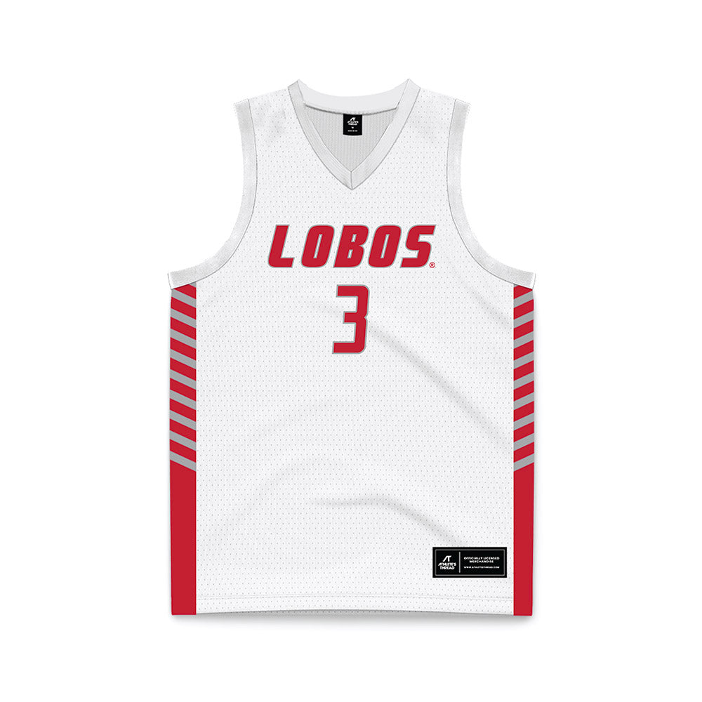 New Mexico - NCAA Women's Basketball : Destinee Hooks - White Basketball Jersey-0