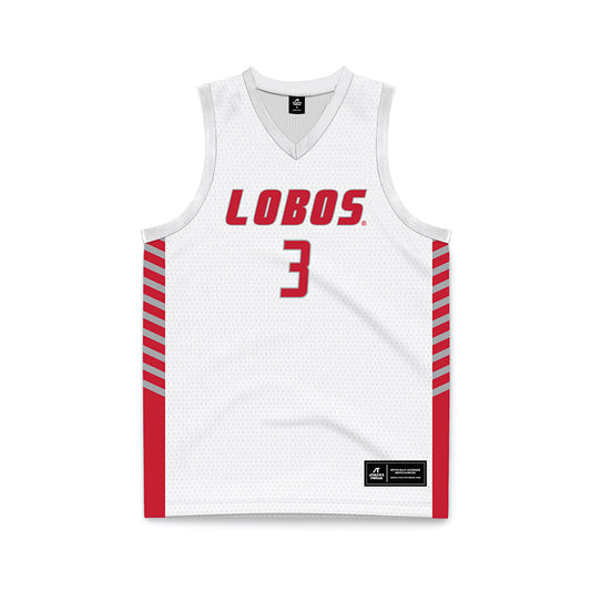 New Mexico - NCAA Women's Basketball : Destinee Hooks - White Basketball Jersey-0