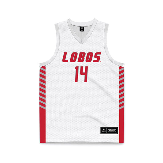 New Mexico - NCAA Women's Basketball : Leonor Peixinho - White Basketball Jersey-0