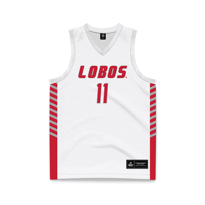 New Mexico - NCAA Women's Basketball : Nayli Padilla Chinea - White Basketball Jersey-0