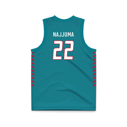 New Mexico - NCAA Women's Basketball : Maria Najjuma - Turquoise Basketball Jersey-1
