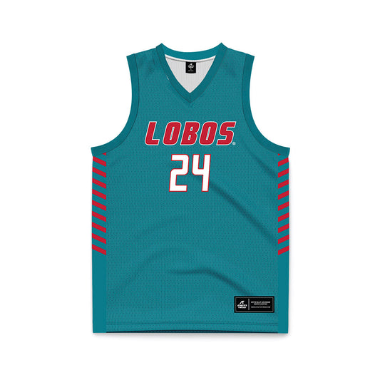 New Mexico - NCAA Women's Basketball : Amhyia Moreland - Turquoise Basketball Jersey-0