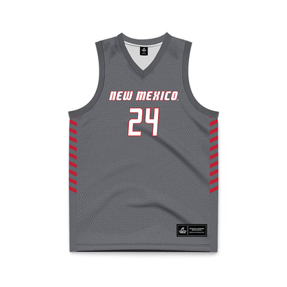 New Mexico - NCAA Women's Basketball : Amhyia Moreland - Anthracite Basketball Jersey-0