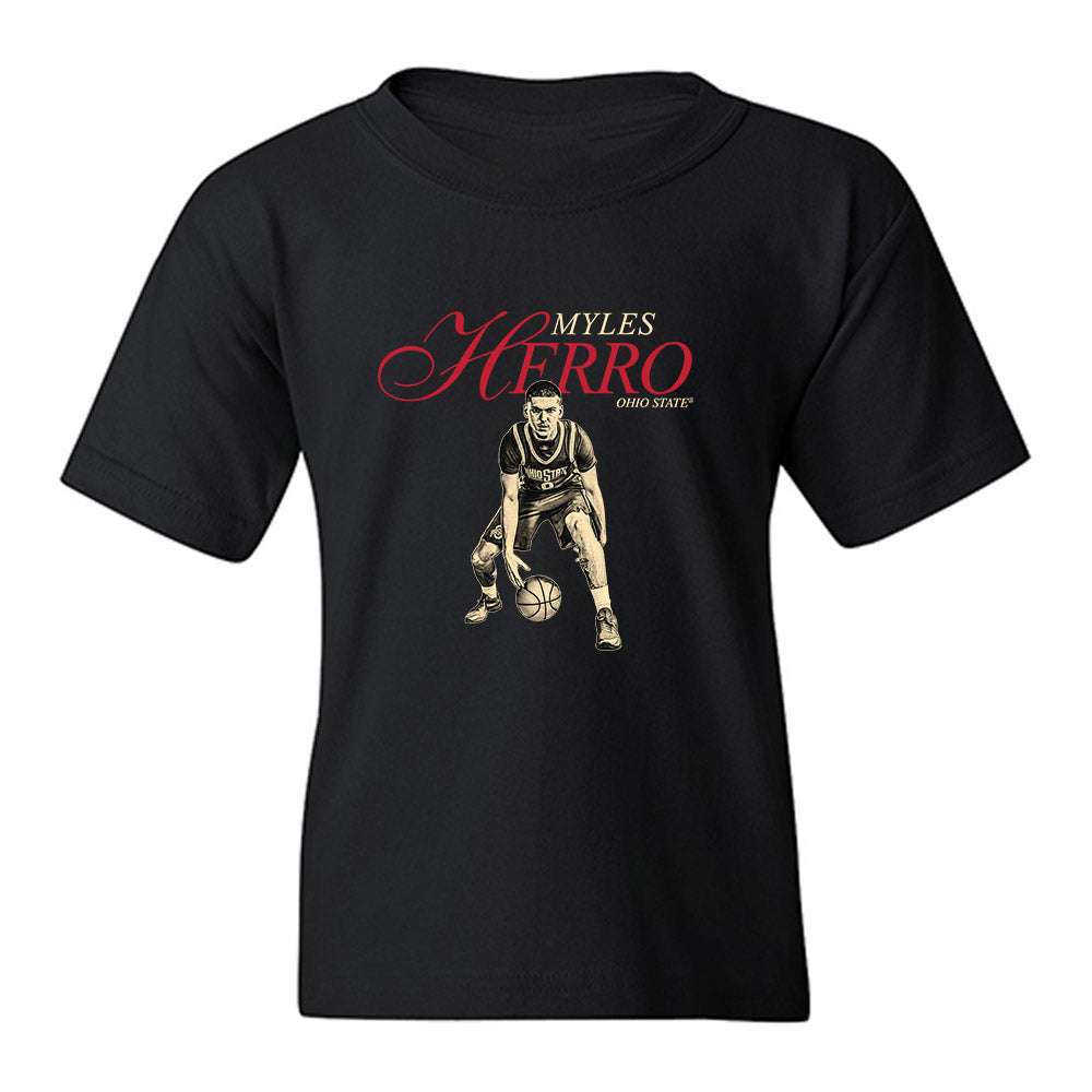 Ohio State - NCAA Men's Basketball : Myles Herro - Legacy Youth T-Shirt-0