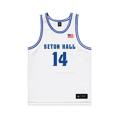 Seton Hall - NCAA Men's Basketball : AJ Staton McCray - White Basketball Jersey-0