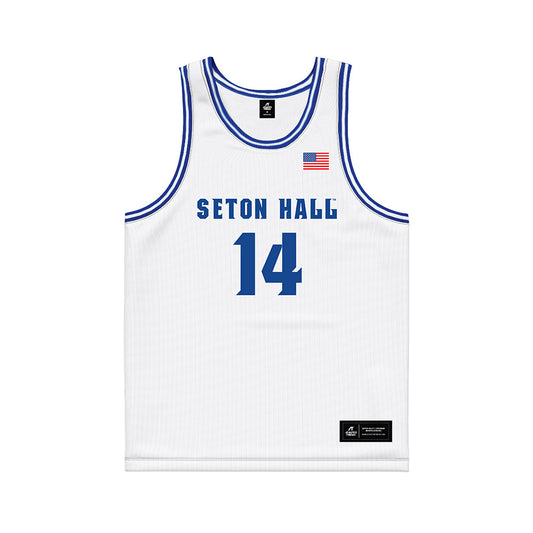 Seton Hall - NCAA Men's Basketball : AJ Staton McCray - White Basketball Jersey-0