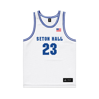 Seton Hall - NCAA Men's Basketball : Michael Williams - White Basketball Jersey-0