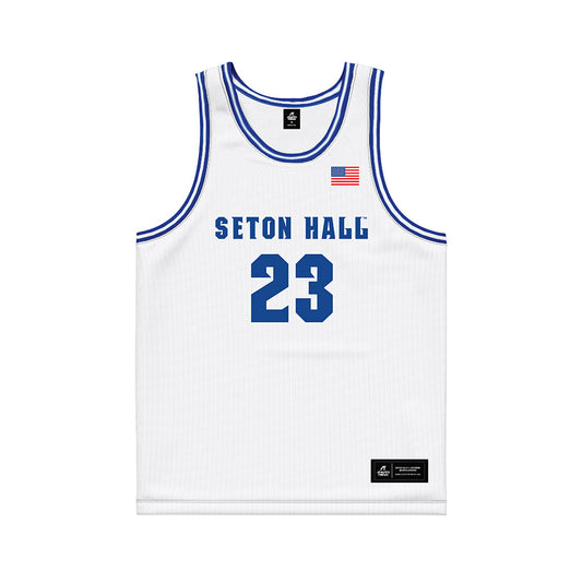 Seton Hall - NCAA Men's Basketball : Michael Williams - White Basketball Jersey-0