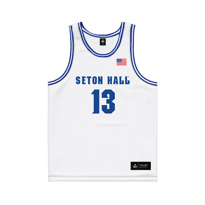 Seton Hall - NCAA Men's Basketball : Trey Parker - White Basketball Jersey-0