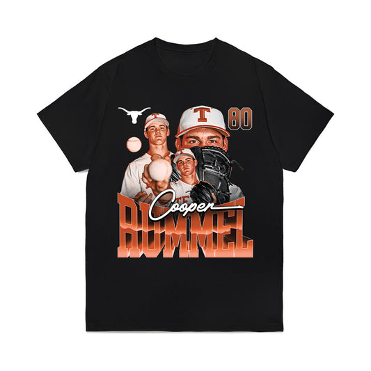 Texas - NCAA Baseball : Cooper Rummel - Collage Comfort Colors T-Shirt-0