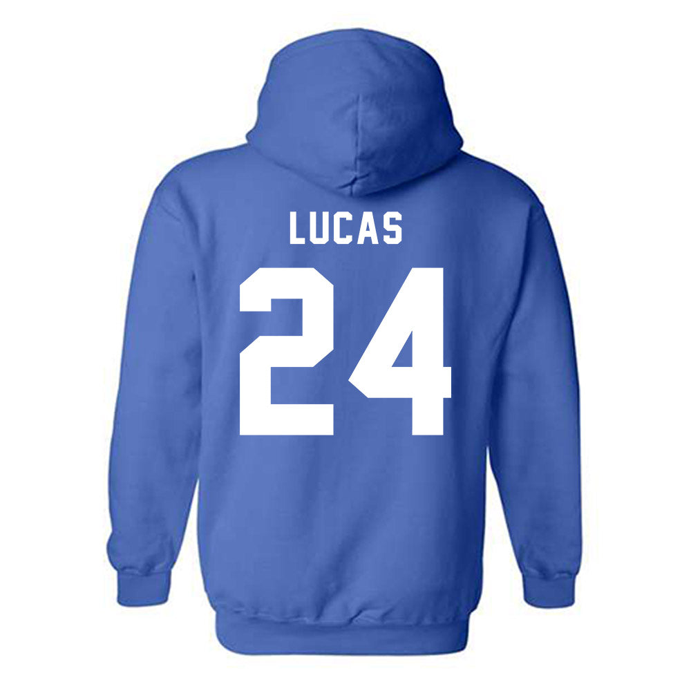 Buffalo - NCAA Women's Basketball : Meg Lucas - Buffalo vs Everybody Hooded Sweatshirt-1