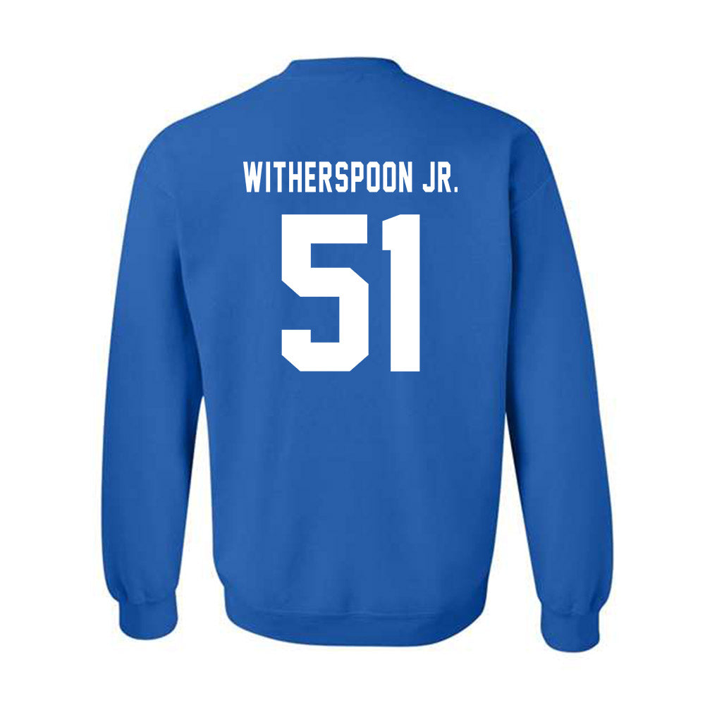 Buffalo - NCAA Football : Anwar Witherspoon Jr. - Buffalo vs Everybody Crewneck Sweatshirt-1