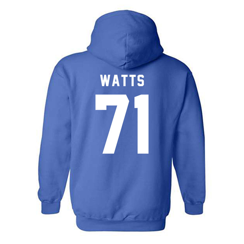Buffalo - NCAA Football : Caleb Watts - Buffalo vs Everybody Hooded Sweatshirt-1