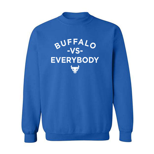 Buffalo - NCAA Men's Basketball : Antoine Lorick - Buffalo vs Everybody Crewneck Sweatshirt-0