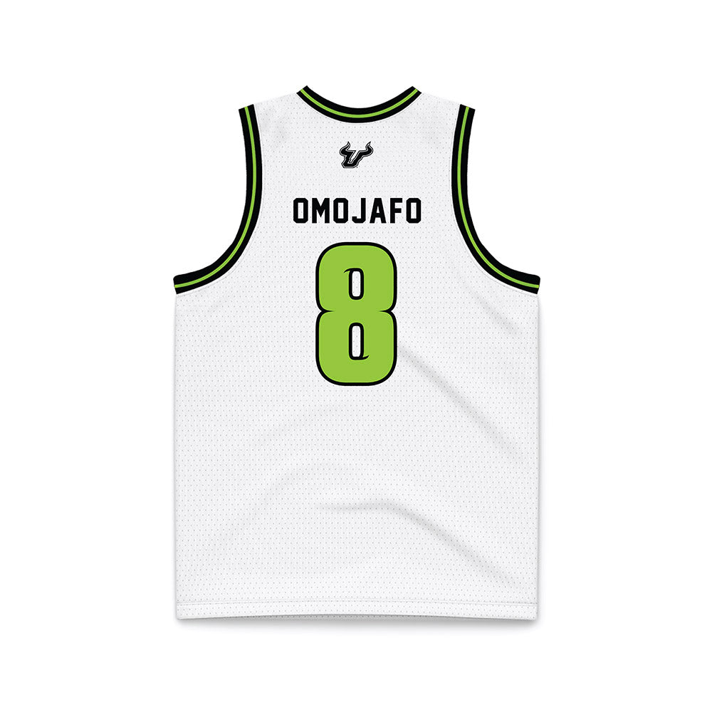 USF - NCAA Men's Basketball : Josh Omojafo - White Basketball Jersey-1