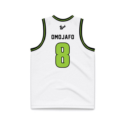 USF - NCAA Men's Basketball : Josh Omojafo - White Basketball Jersey-1