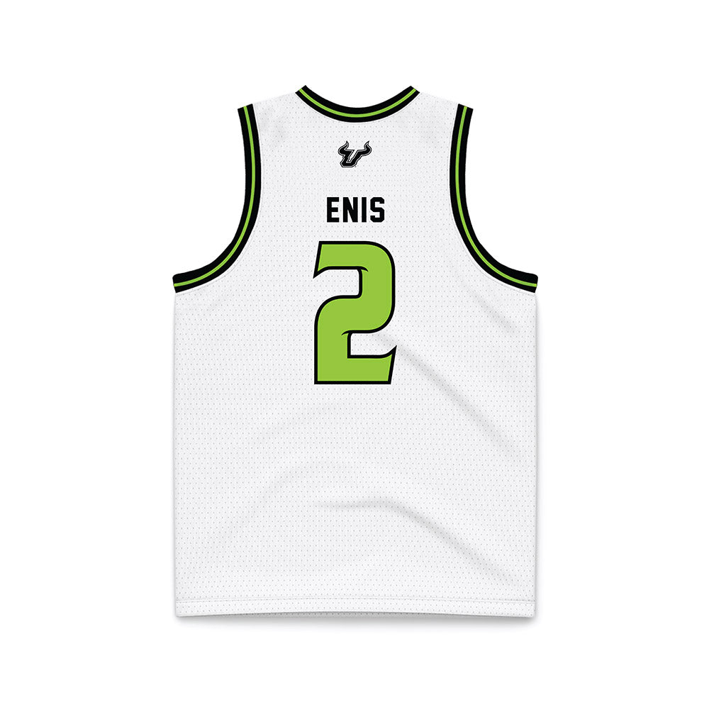 USF - NCAA Men's Basketball : Wes Enis - White Basketball Jersey-1