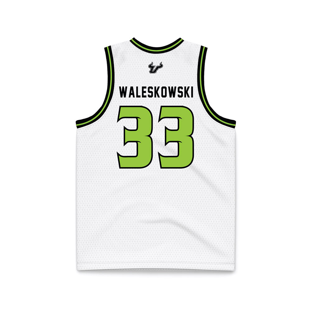USF - NCAA Men's Basketball : Donovan Waleskowski - White Basketball Jersey-1