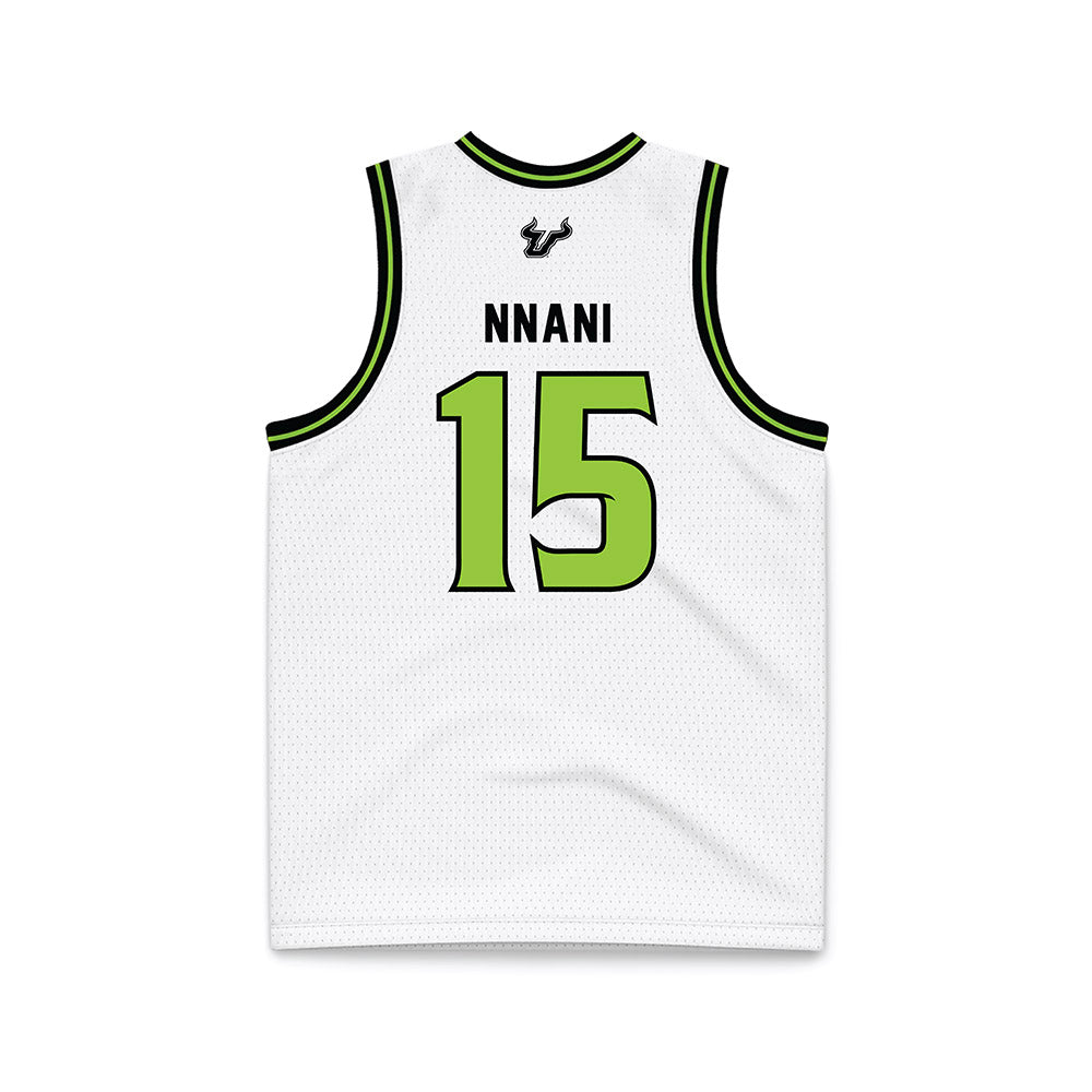 USF - NCAA Men's Basketball : Onyx Nnani - White Basketball Jersey-1