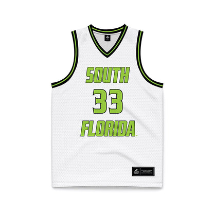 USF - NCAA Men's Basketball : Donovan Waleskowski - White Basketball Jersey-0