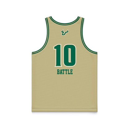 USF - NCAA Women's Basketball : Edyn Battle - Gold Basketball Jersey-1