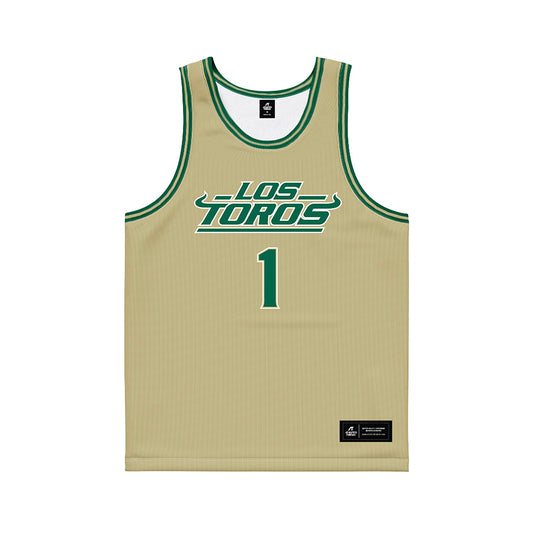 USF - NCAA Women's Basketball : Gabrielle Kennerly - Gold Basketball Jersey-0