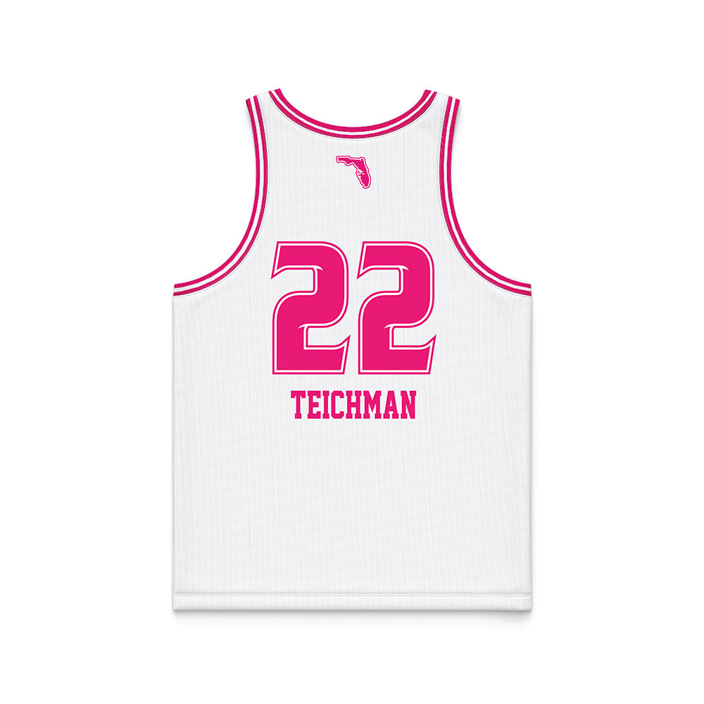USF - NCAA Women's Basketball : Lee Teichman - White Basketball Jersey-1