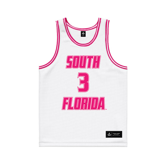 USF - NCAA Women's Basketball : Serenity Hardy - White Basketball Jersey-0