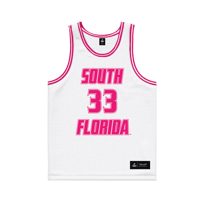 USF - NCAA Women's Basketball : Katsiaryna Novik - White Basketball Jersey-0