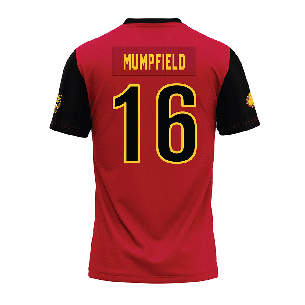 Ferris State - NCAA Football : Leeshaun Mumpfield - Red Premium Football Jersey-1