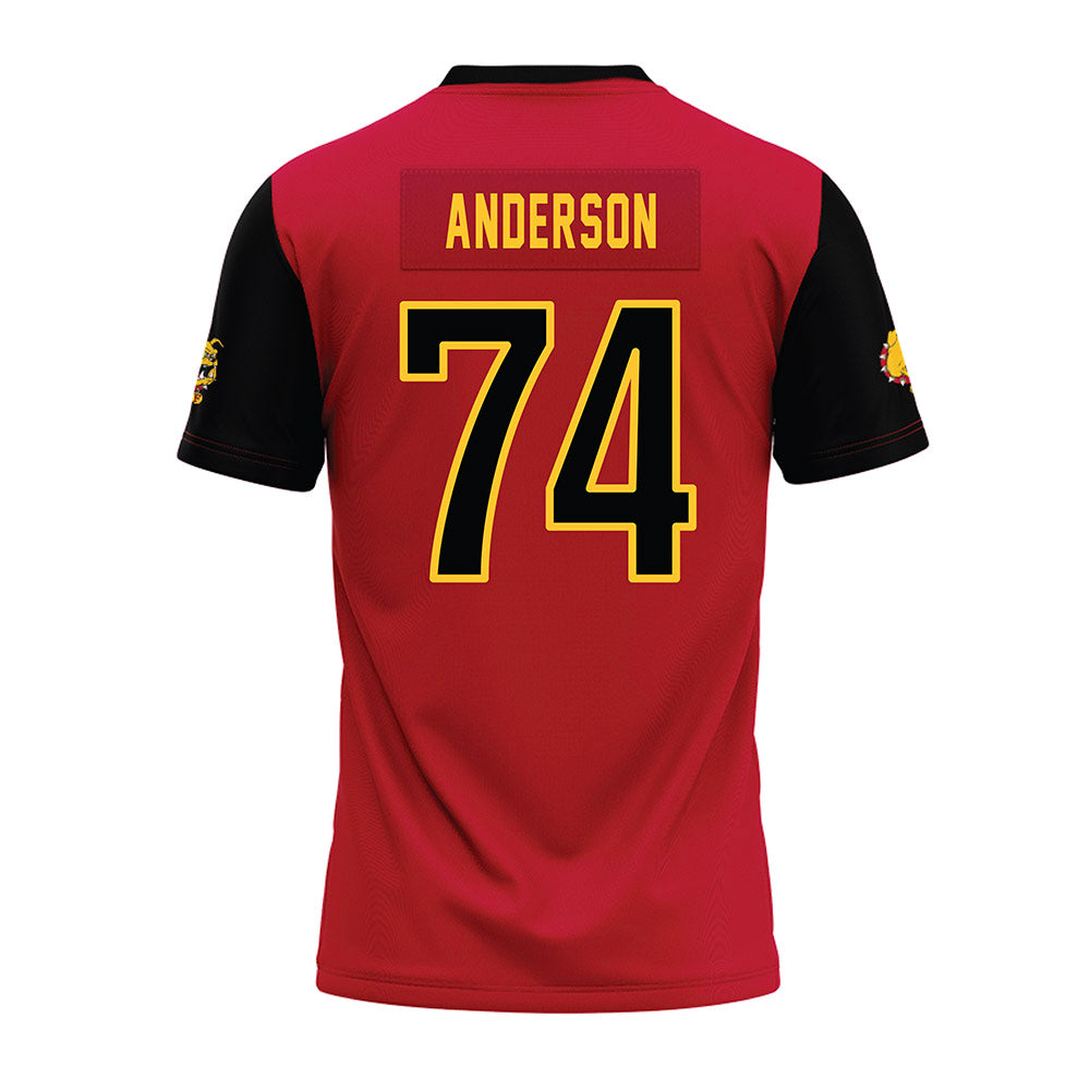 Ferris State - NCAA Football : Bobby Anderson - Red Premium Football Jersey-1