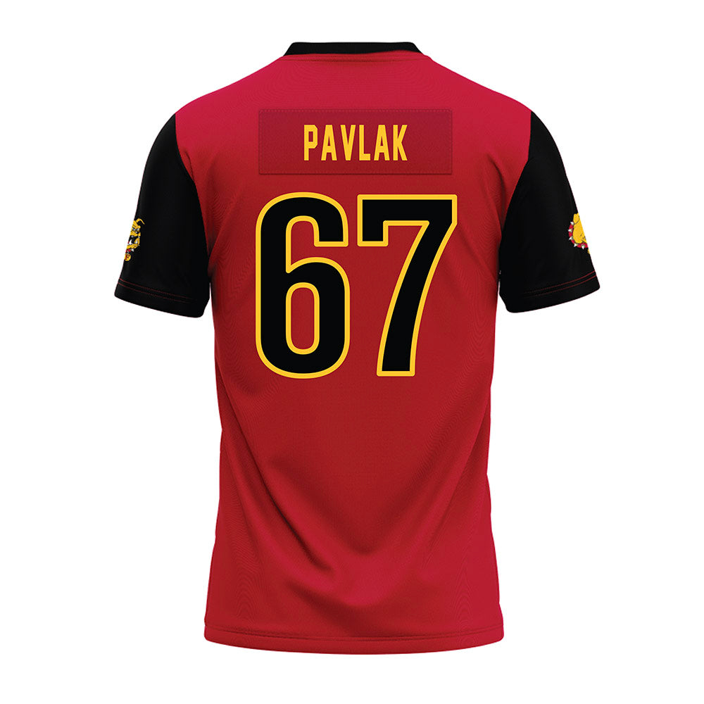 Ferris State - NCAA Football : Avery Pavlak - Red Premium Football Jersey-1