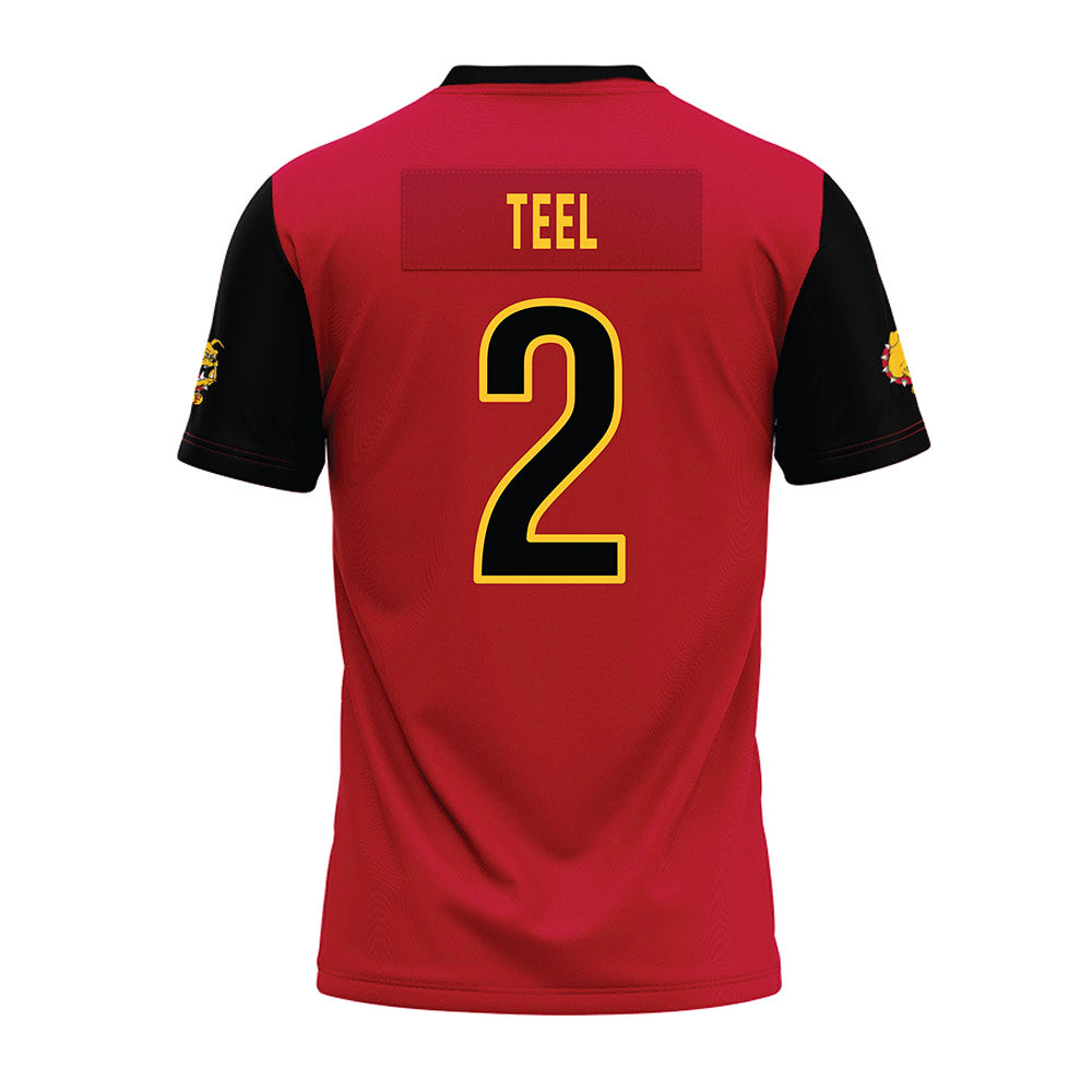 Ferris State - NCAA Football : Odell Teel - Red Premium Football Jersey-1