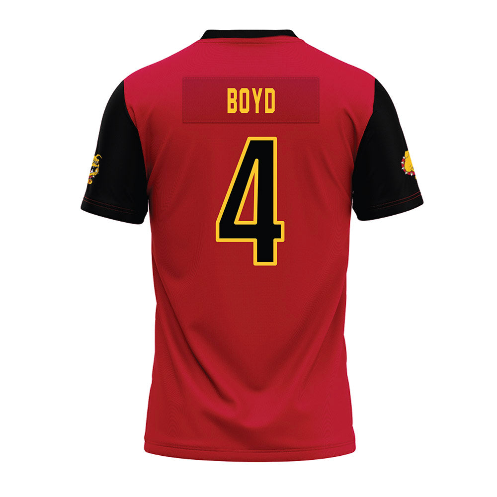 Ferris State - NCAA Football : Tae Boyd - Red Premium Football Jersey-1