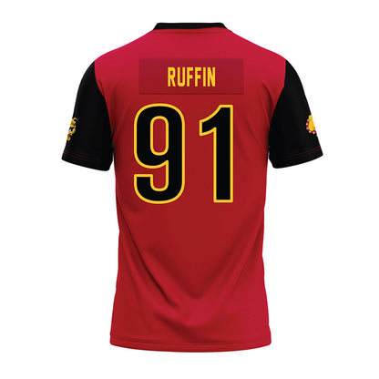 Ferris State - NCAA Football : J-vonne Ruffin - Red Premium Football Jersey-1