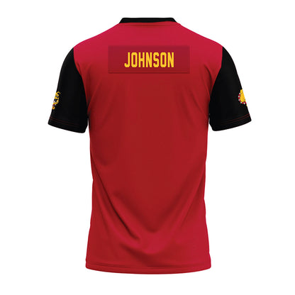Ferris State - NCAA Cheerleading : Ava Johnson - Red Premium Football Jersey-1