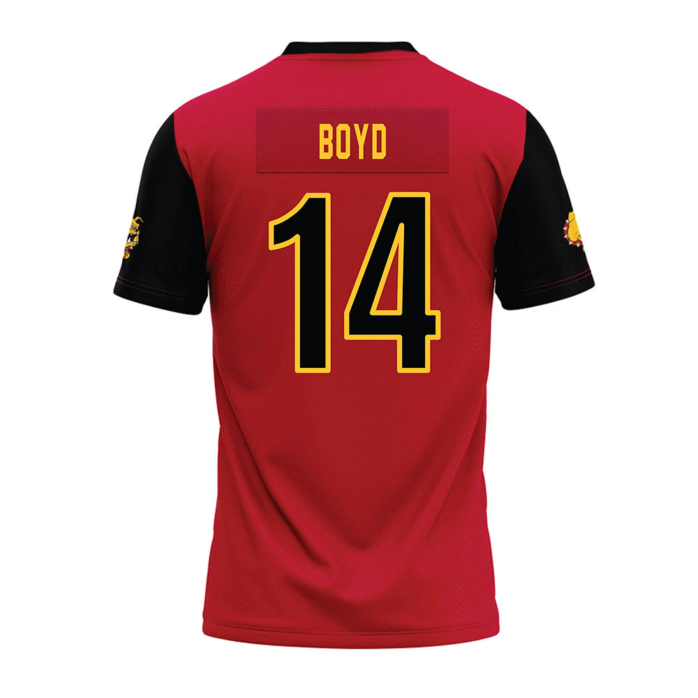 Ferris State - NCAA Football : Sincer Boyd - Red Premium Football Jersey-1