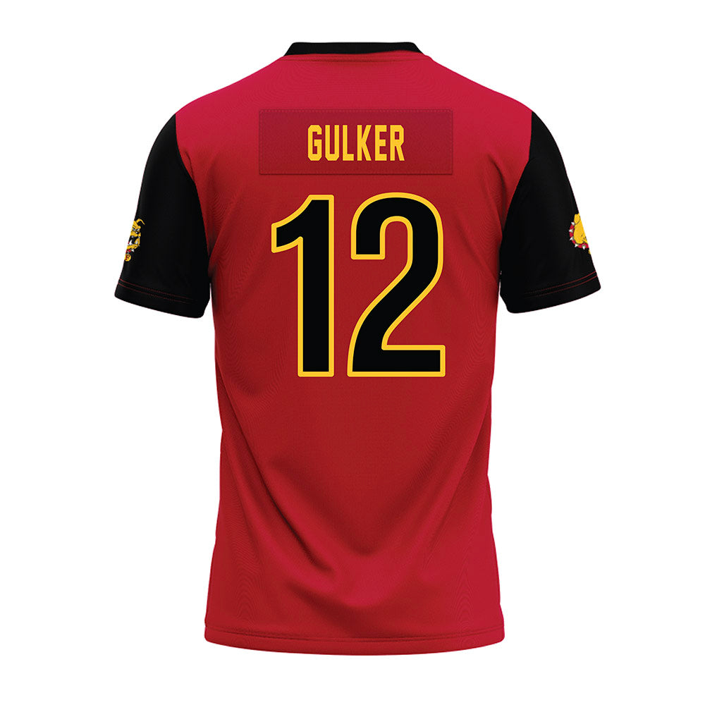 Ferris State - NCAA Football : Carson Gulker - Red Premium Football Jersey-1