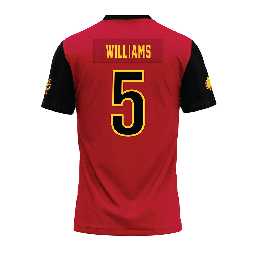 Ferris State - NCAA Football : Jason Williams - Red Premium Football Jersey-1
