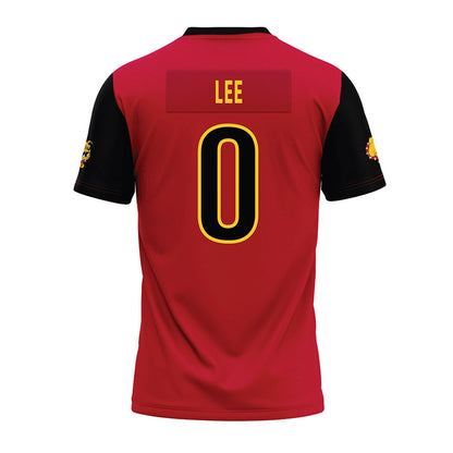 Ferris State - NCAA Football : Jeremiah Lee - Red Premium Football Jersey-1