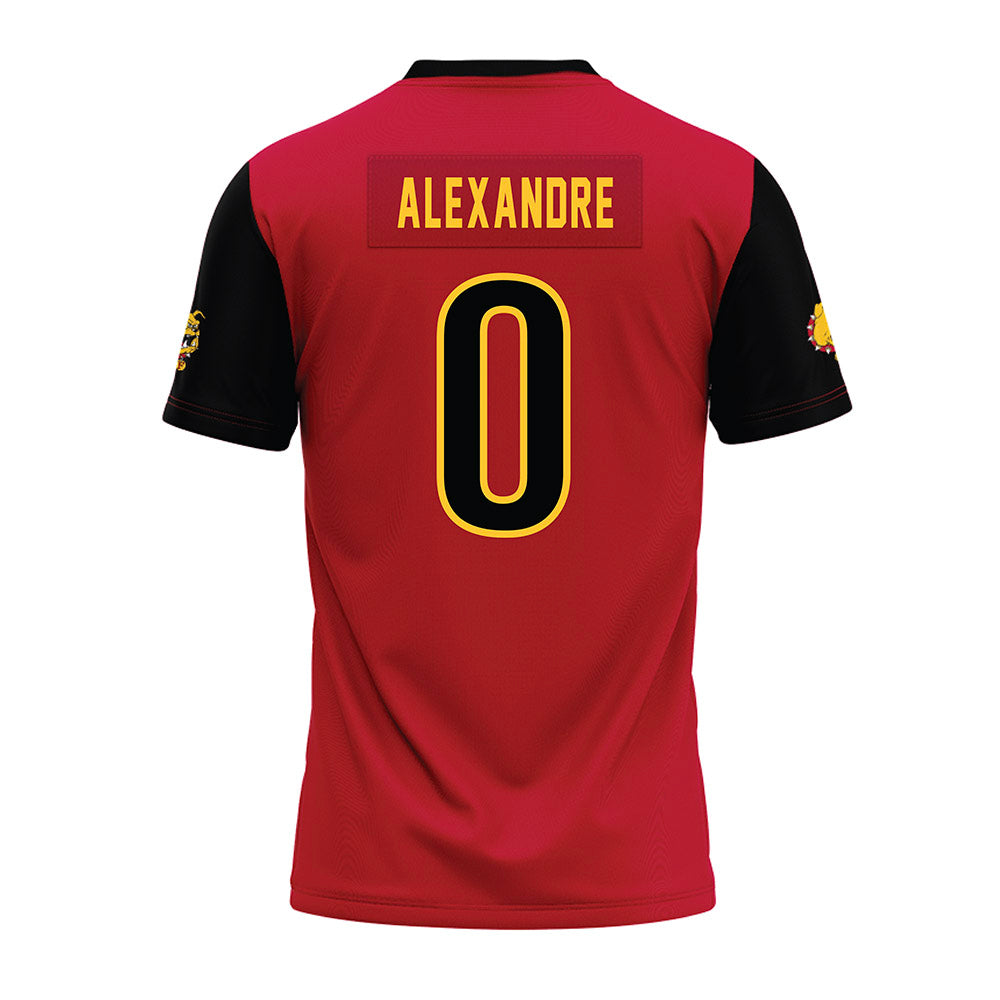 Ferris State - NCAA Football : Jacarvis Alexandre - Red Premium Football Jersey-1
