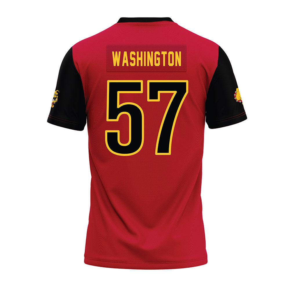 Ferris State - NCAA Football : Jaylen Washington - Red Premium Football Jersey-1